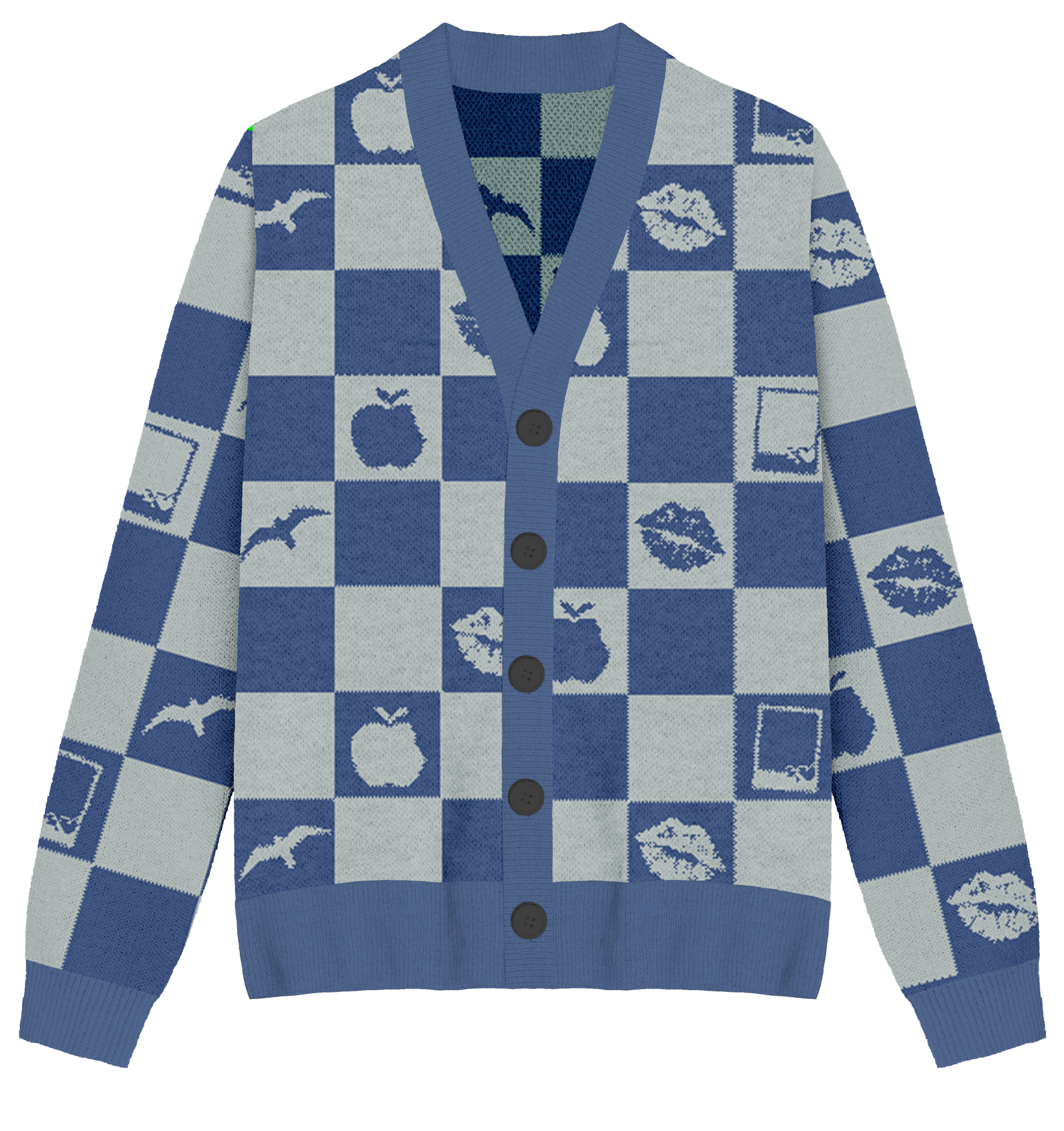 1989 Checkered Knit Cardigan