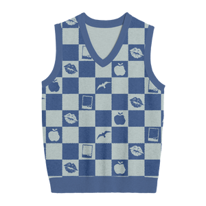 1989 Checkered Knit Vest