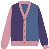 Bisexual Colorblock Knit Cardigan