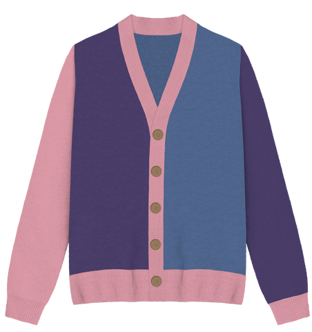 Bisexual Colorblock Knit Cardigan