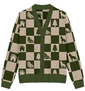 Stick Season Checkered Knit Cardigan