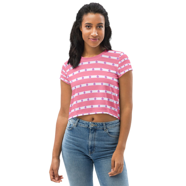 Sapphic Flag Crop Tee