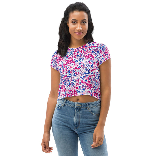 Bisexual Flowers Crop Tee