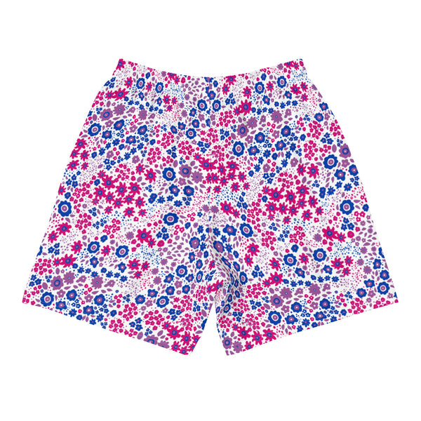 Bisexual Flowers Long Athletic Shorts