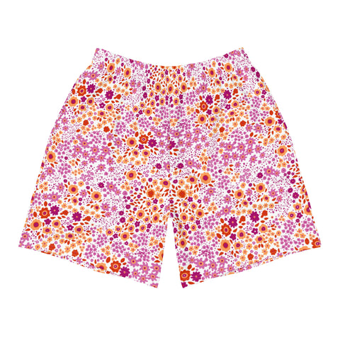 Lesbian Flowers Long Athletic Shorts