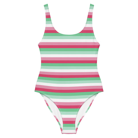 Abrosexual Flag One-Piece Swimsuit