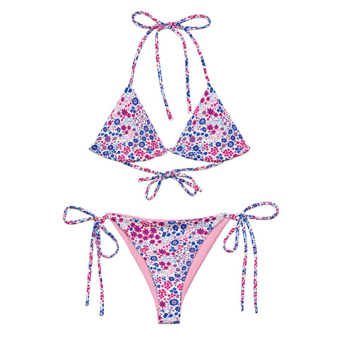 Bisexual Flowers String Bikini