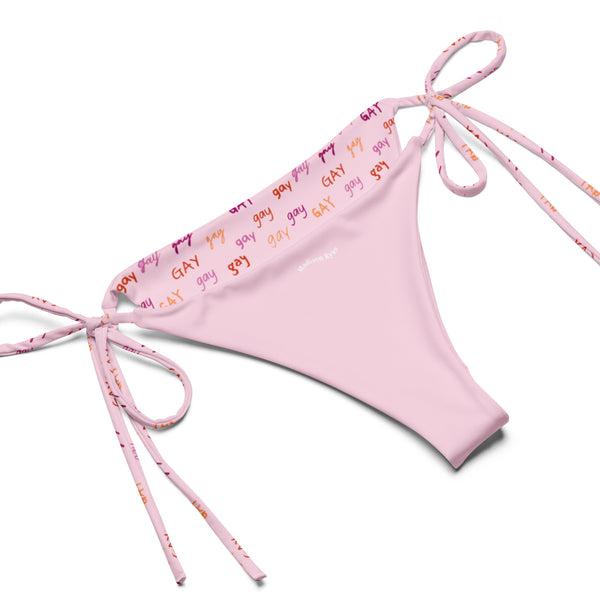 Say Gay (lesbian colors) String Bikini