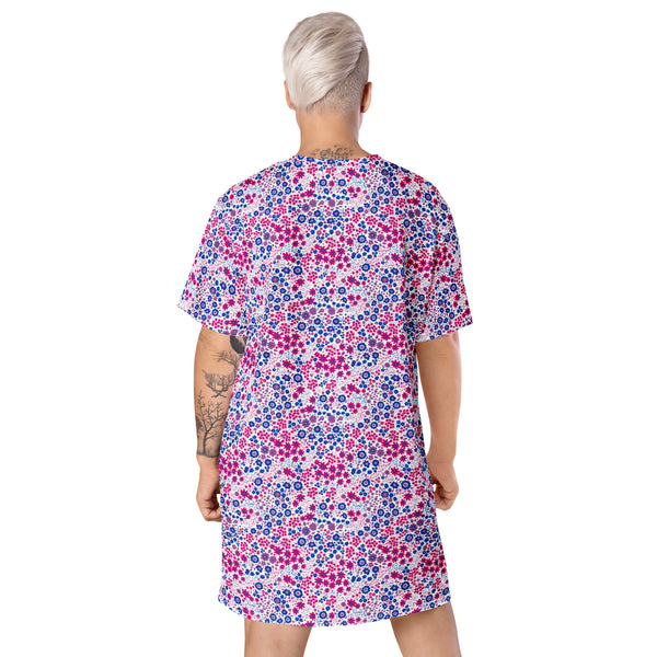 Bisexual Flowers T-Shirt Dress