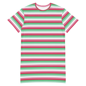 Abrosexual Flag T-Shirt Dress