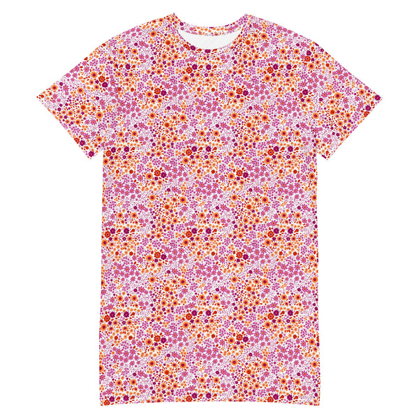 Lesbian Flowers T-Shirt Dress
