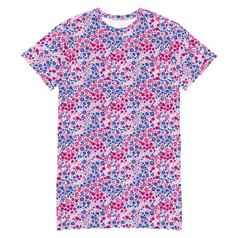 Bisexual Flowers T-Shirt Dress