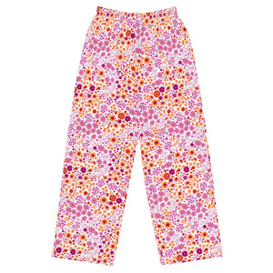 Lesbian Flowers Wide-Leg Pants
