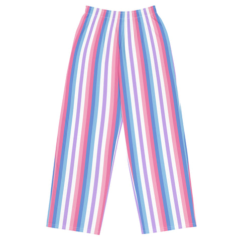 Bigender Pride Flag Wide-Leg Pants