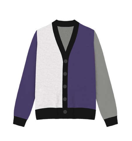 Asexual / Demisexual Colorblock Knit Cardigan