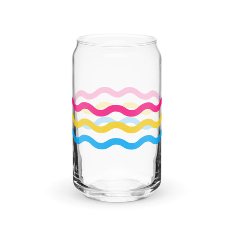 Pansexual Squiggles Can-Shaped Glass