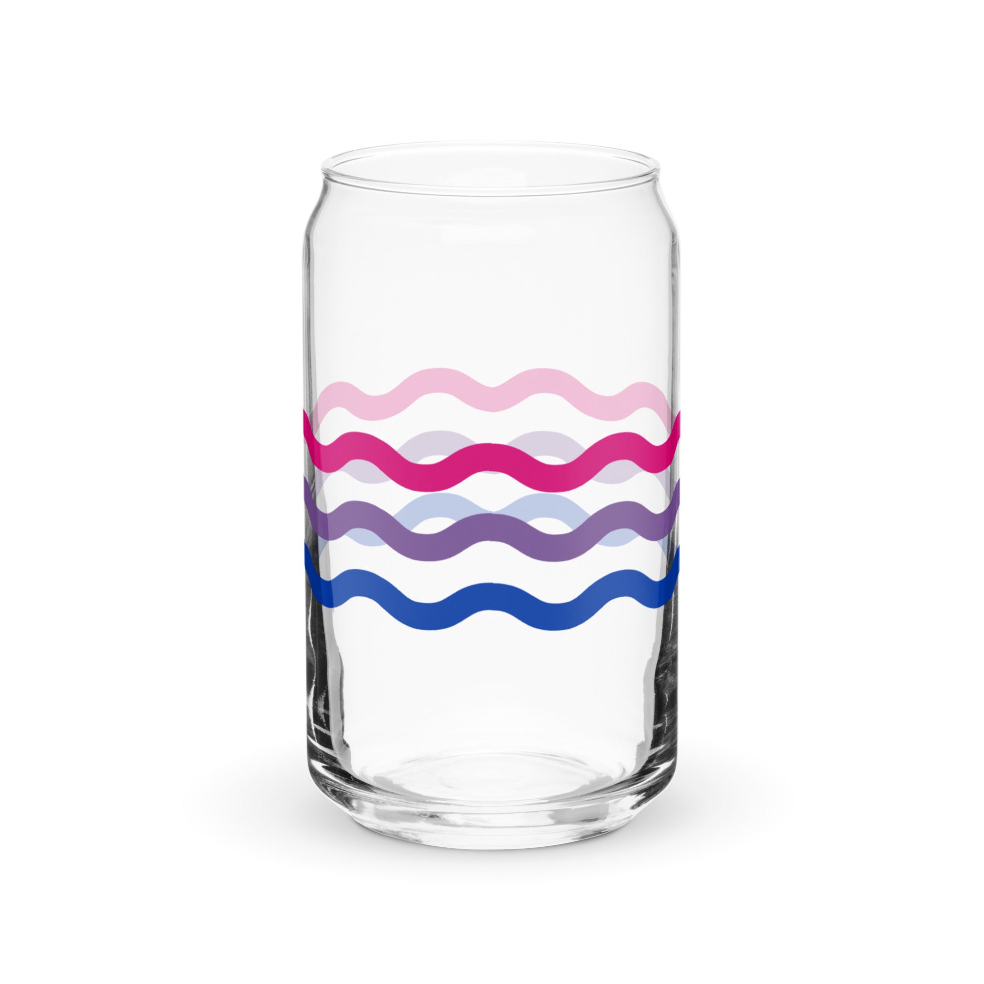 Bisexual Squiggles Can-Shaped Glass