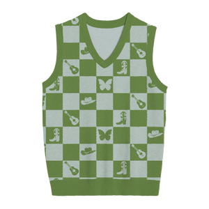Debut Checkered Knit Vest