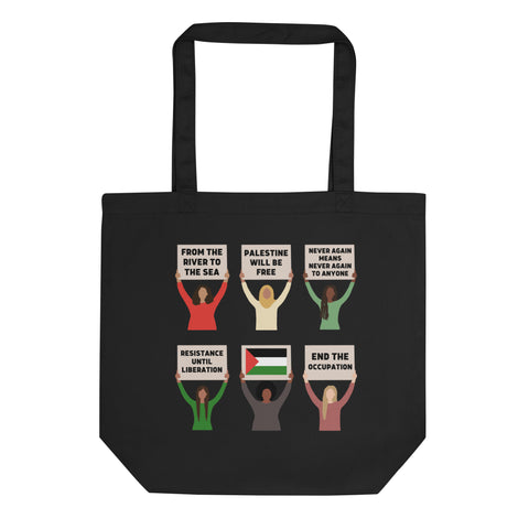 FREE PALESTINE Protest Tote Bag