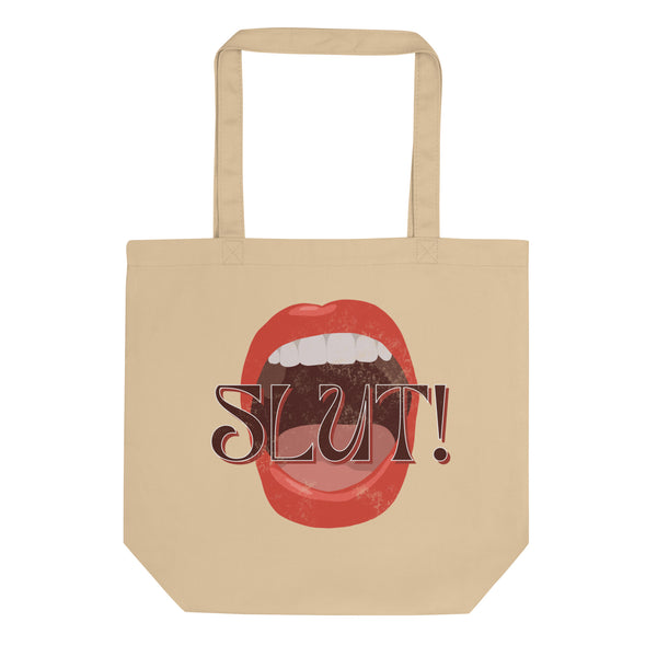 SLUT! Faded Mouth Tote Bag