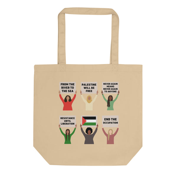 FREE PALESTINE Protest Tote Bag