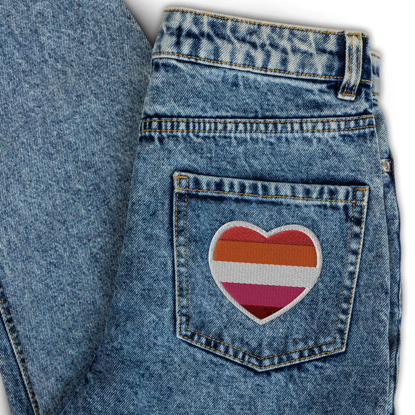 Lesbian Flag Embroidered Patch