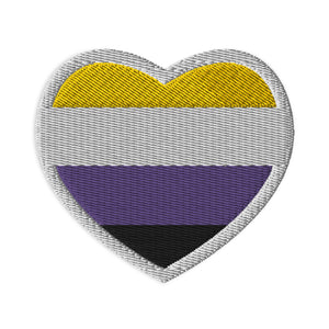 Non-Binary Flag Embroidered Patch