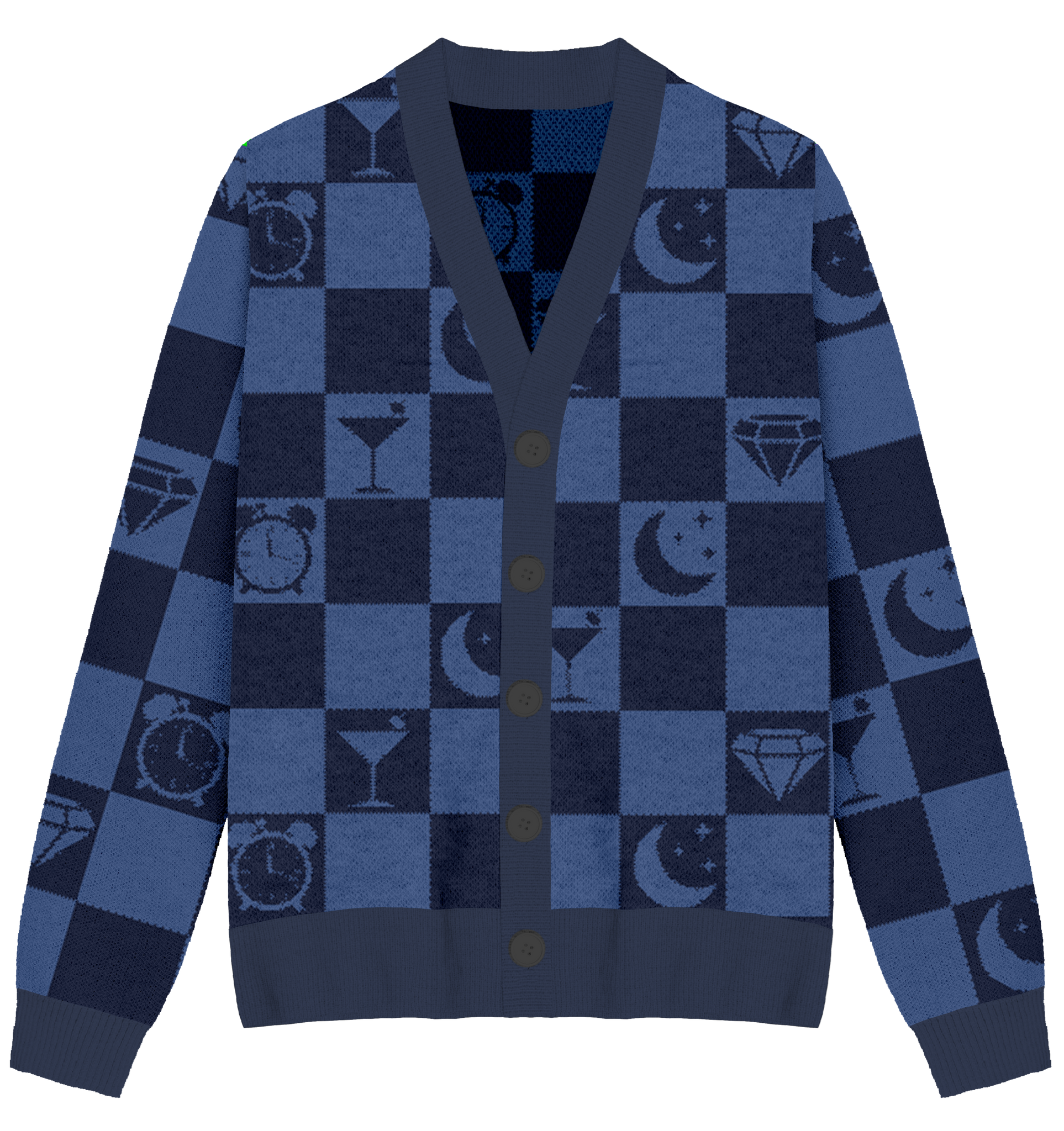 Midnights Checkered Knit Cardigan