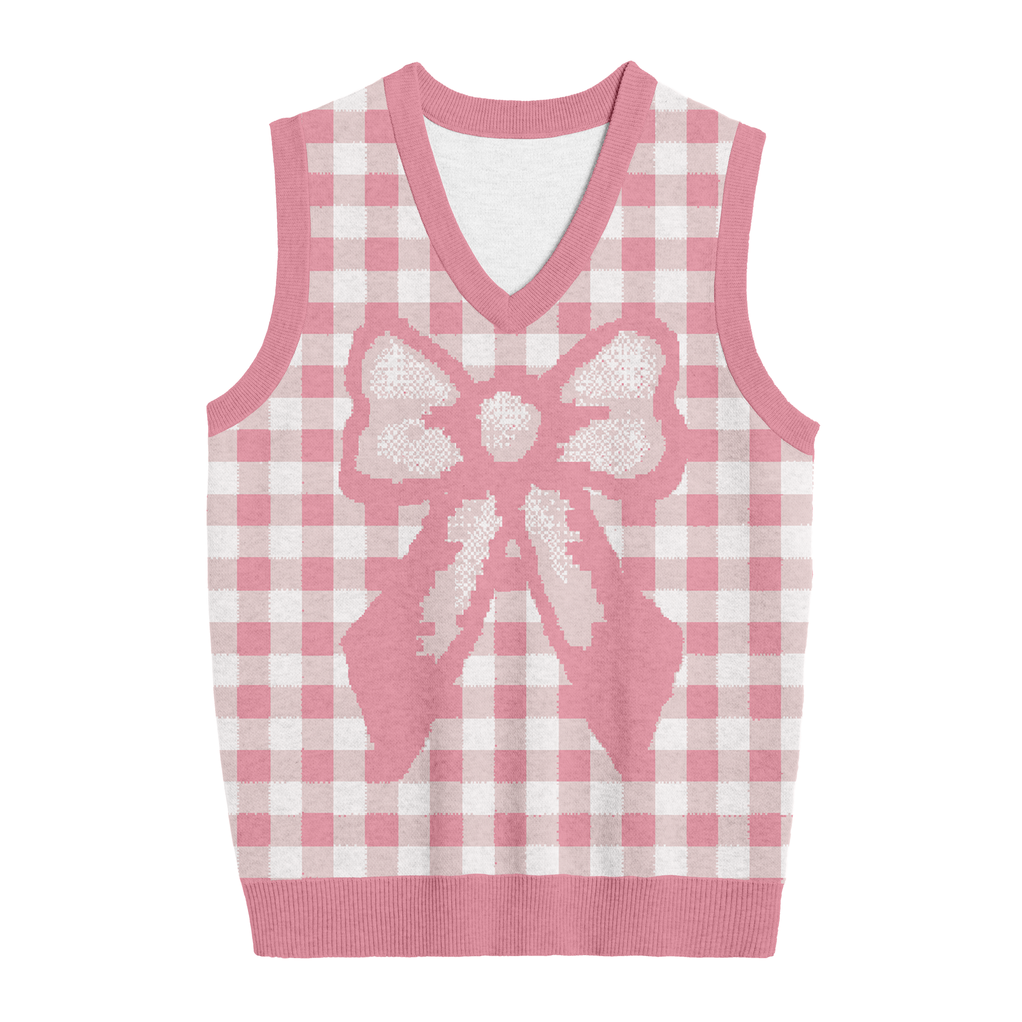 Pink Bow Knit Vest