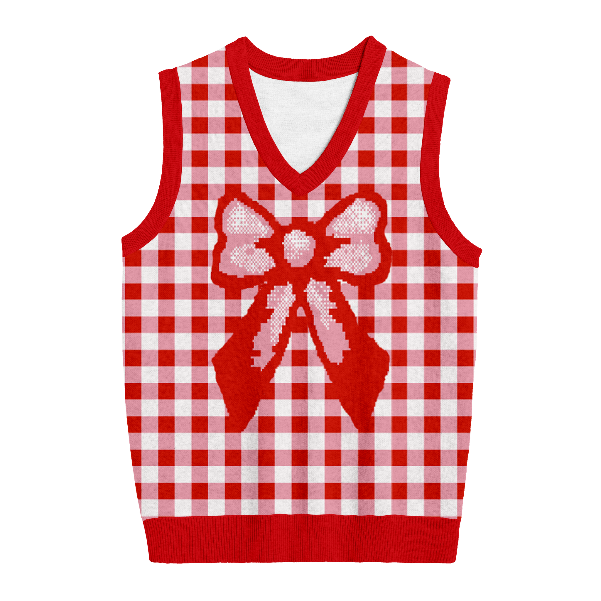 Red Bow Knit Vest