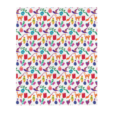 Rainbow Witch Throw Blanket