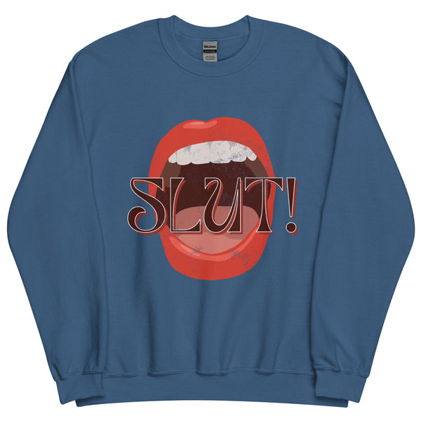 SLUT! Faded Mouth Sweatshirt