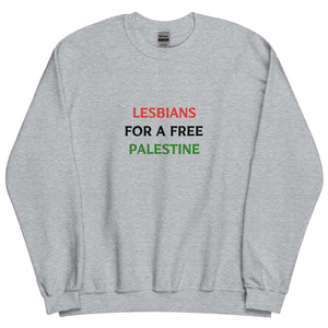 LESBIANS FOR A FREE PALESTINE sweatshirt
