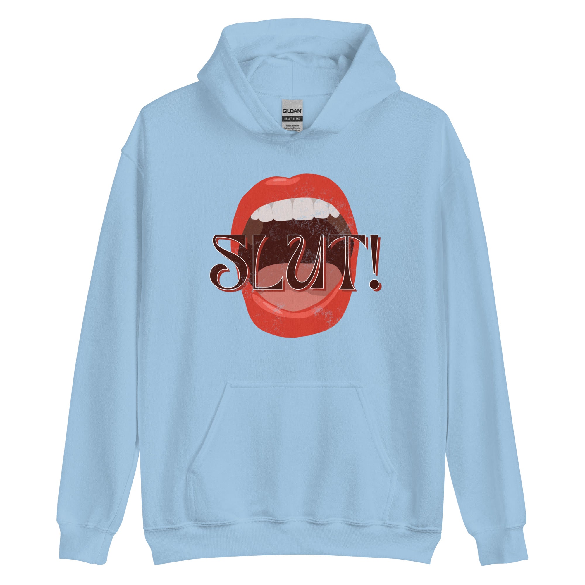 SLUT! Faded Mouth Hoodie