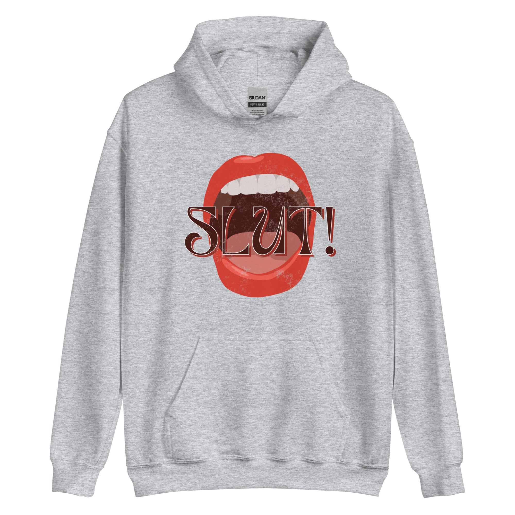 SLUT! Faded Mouth Hoodie