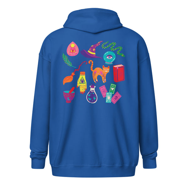 Rainbow Witch Zip Hoodie