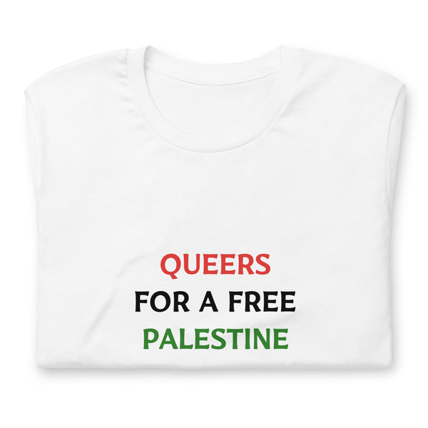 QUEERS FOR A FREE PALESTINE t-shirt