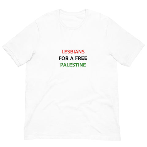 LESBIANS FOR A FREE PALESTINE t-shirt