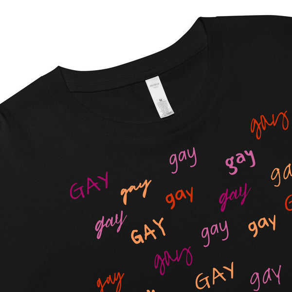 Say Gay Lesbian Colors Crop Top