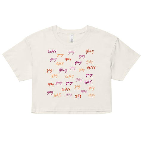 Say Gay Lesbian Colors Crop Top