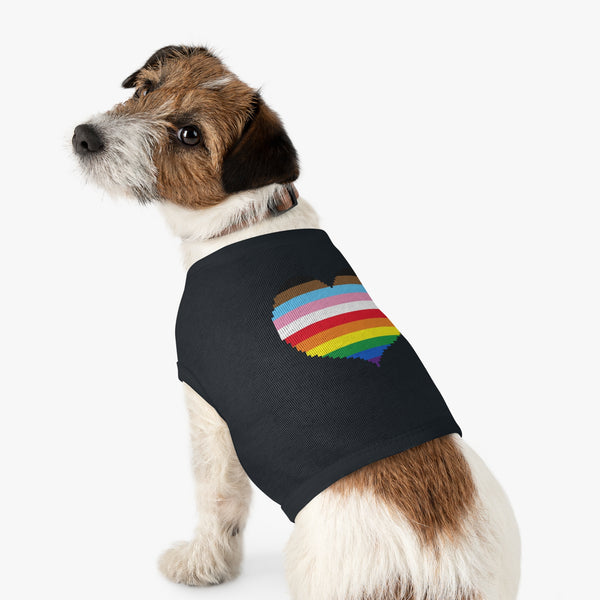Rainbow Pixel Heart Pet Tank Top
