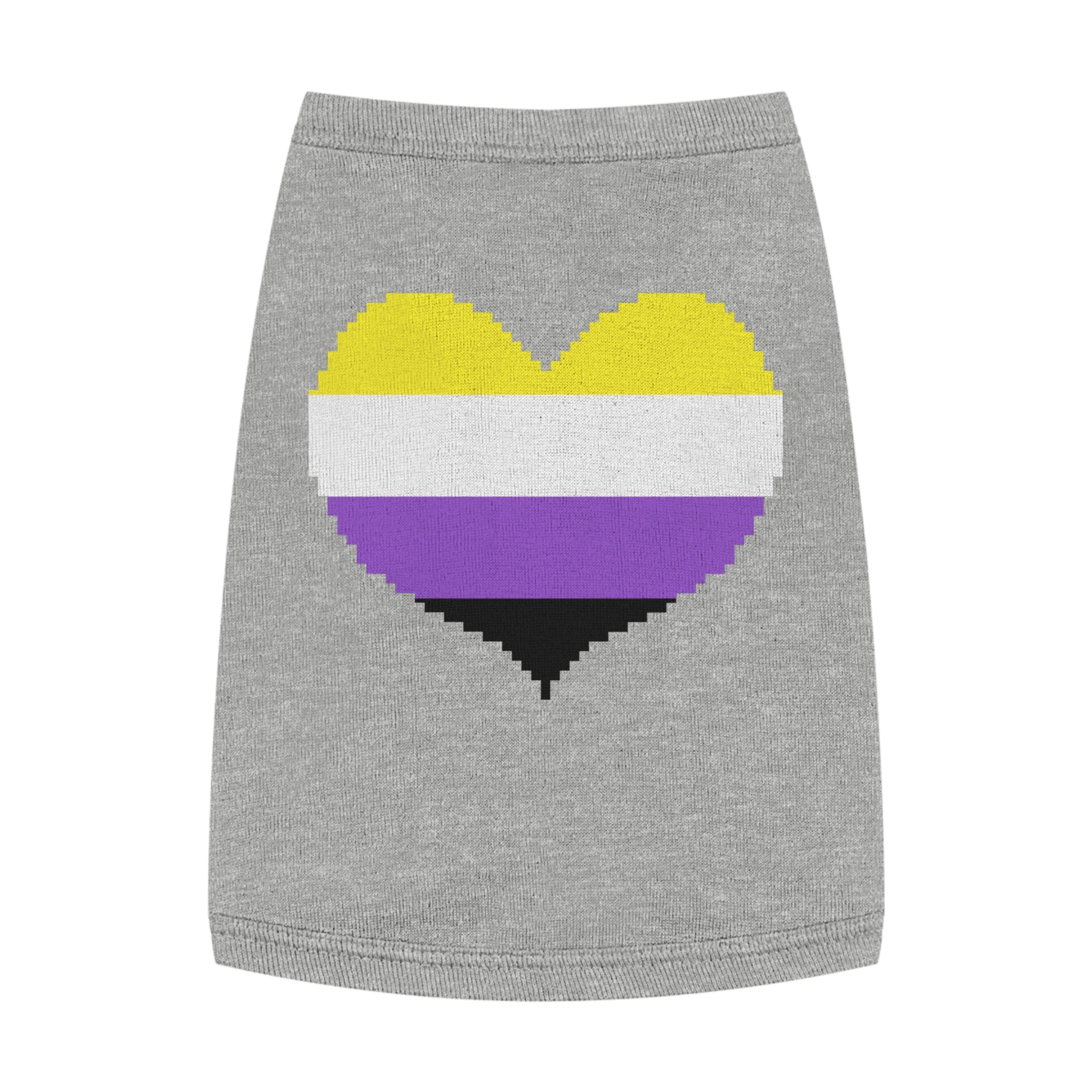 Non-Binary Pixel Heart Pet Tank Top