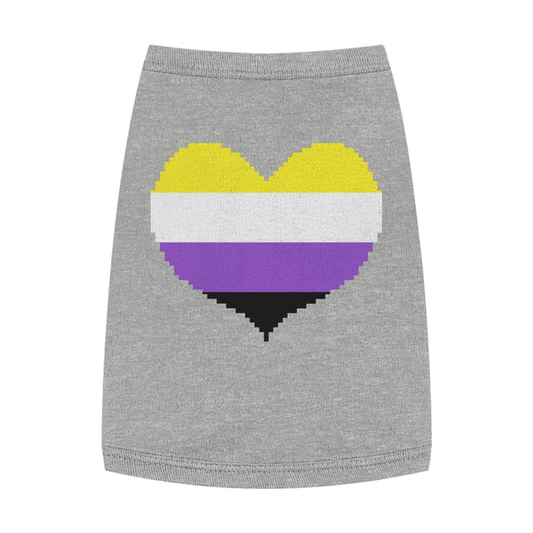 Non-Binary Pixel Heart Pet Tank Top