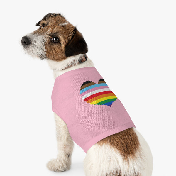 Rainbow Pixel Heart Pet Tank Top