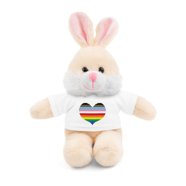 Inclusive Rainbow Pride Heart Stuffed Animals