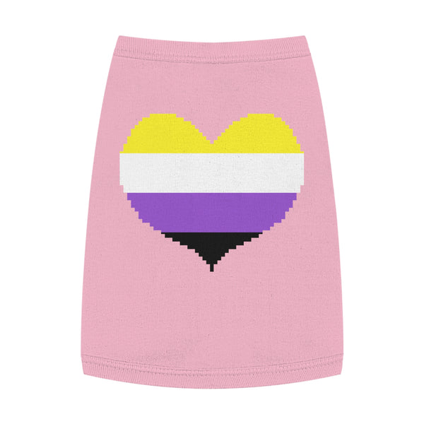 Non-Binary Pixel Heart Pet Tank Top