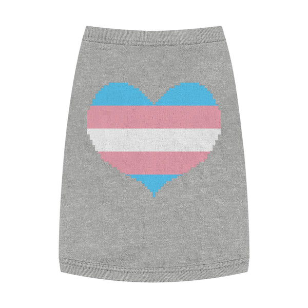 Transgender Pixel Heart Pet Tank Top