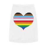 Rainbow Pixel Heart Pet Tank Top