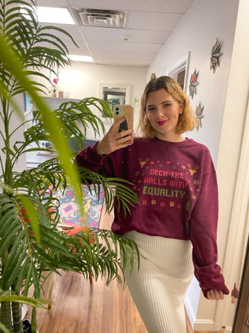 Sleigh The Patriarchy Ugly Christmas Sweatshirt