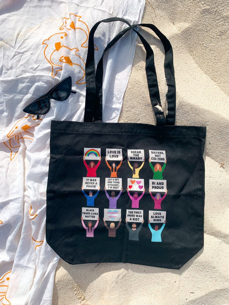 LGBTQIA+ Pride Protest Tote Bag